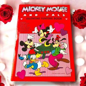 Vintage Mickey Mouse & Pals Valentine Funtime Book Disney Valentines Activity